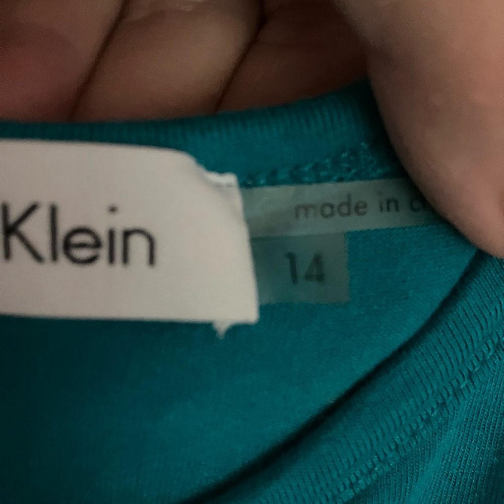 Calvin Klein XL Elegant Teal Sleeveless Dress - Picture 4 of 6